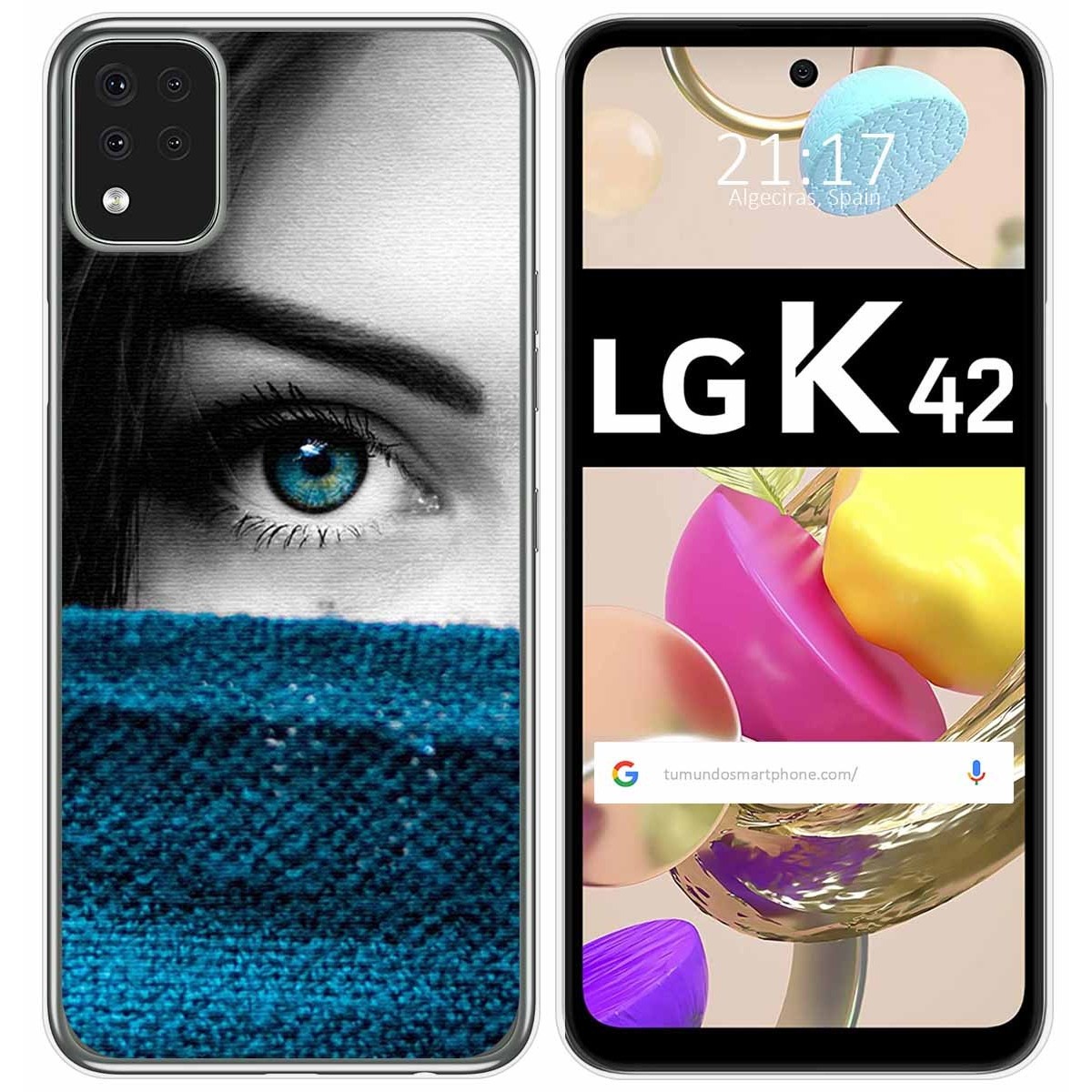 Funda Gel Tpu para LG K42 diseño Ojo Dibujos