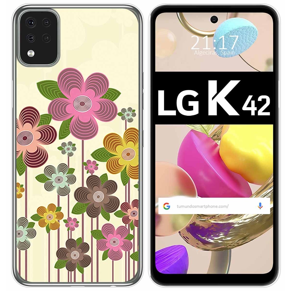 Funda Gel Tpu para LG K42 diseño Primavera En Flor Dibujos