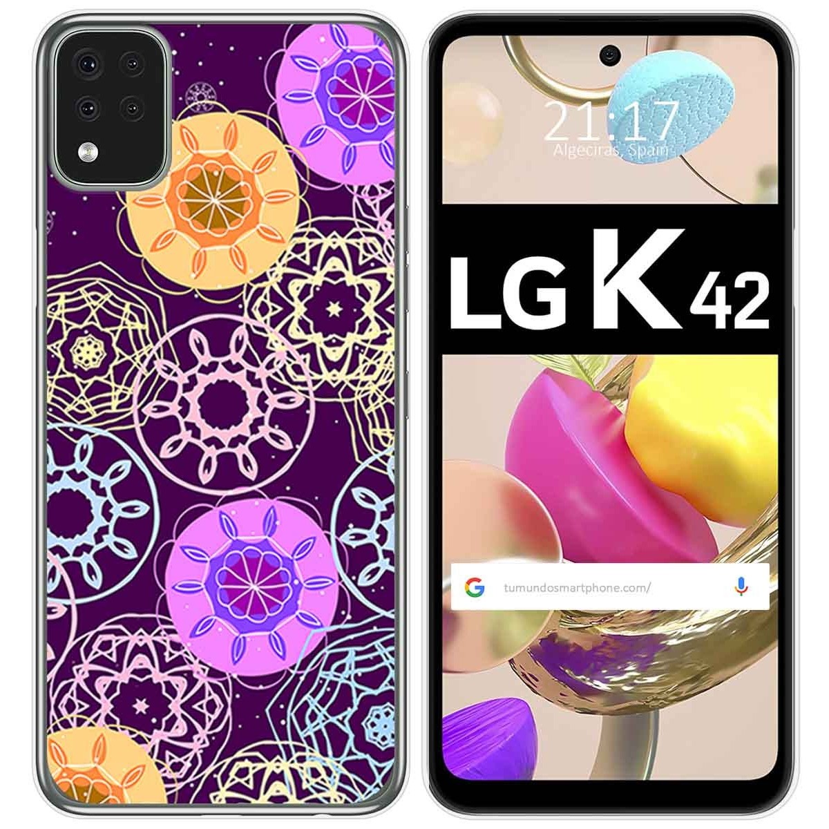 Funda Gel Tpu para LG K42 diseño Radial Dibujos