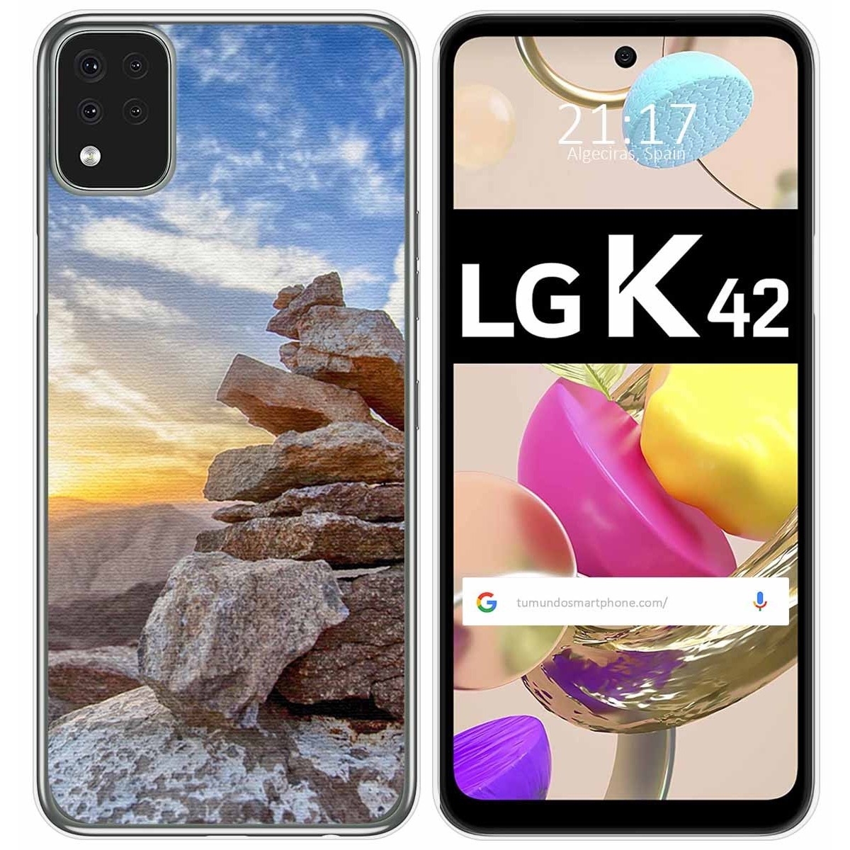 Funda Gel Tpu para LG K42 diseño Sunset Dibujos