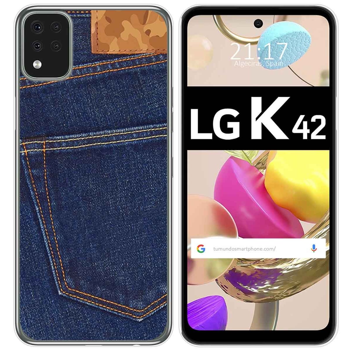 Funda Gel Tpu para LG K42 diseño Vaquero Dibujos