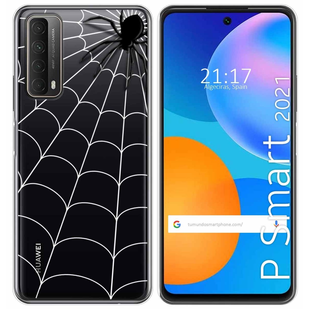 Funda Gel Transparente para Huawei P Smart 2021 diseño Araña Dibujos