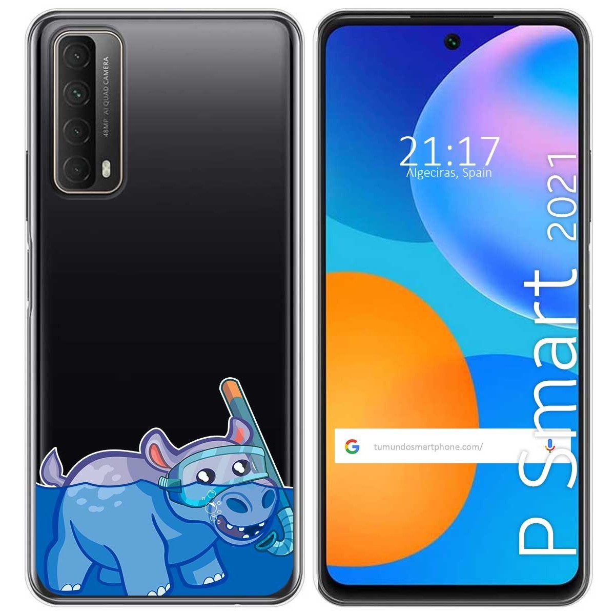 Funda Gel Transparente para Huawei P Smart 2021 diseño Hipo Dibujos