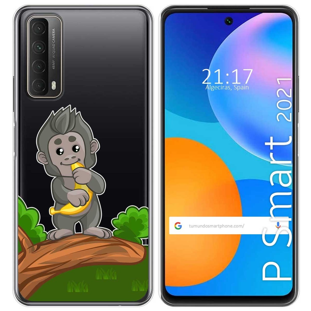 Funda Gel Transparente para Huawei P Smart 2021 diseño Mono Dibujos