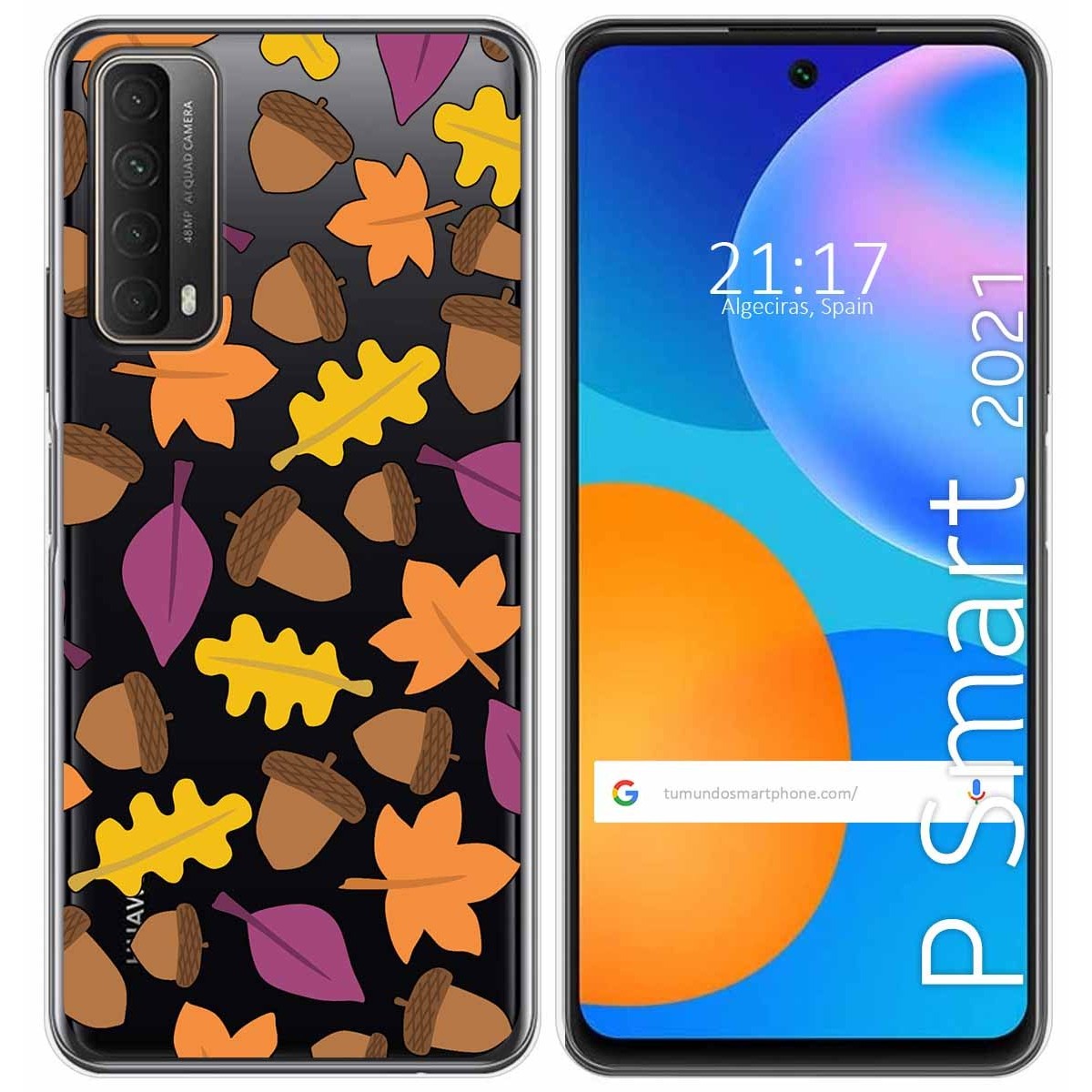 Funda Gel Transparente para Huawei P Smart 2021 diseño Otoño Dibujos