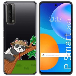 Funda Gel Transparente para Huawei P Smart 2021 diseño Panda Dibujos