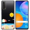 Funda Gel Transparente para Huawei P Smart 2021 diseño Playa Dibujos