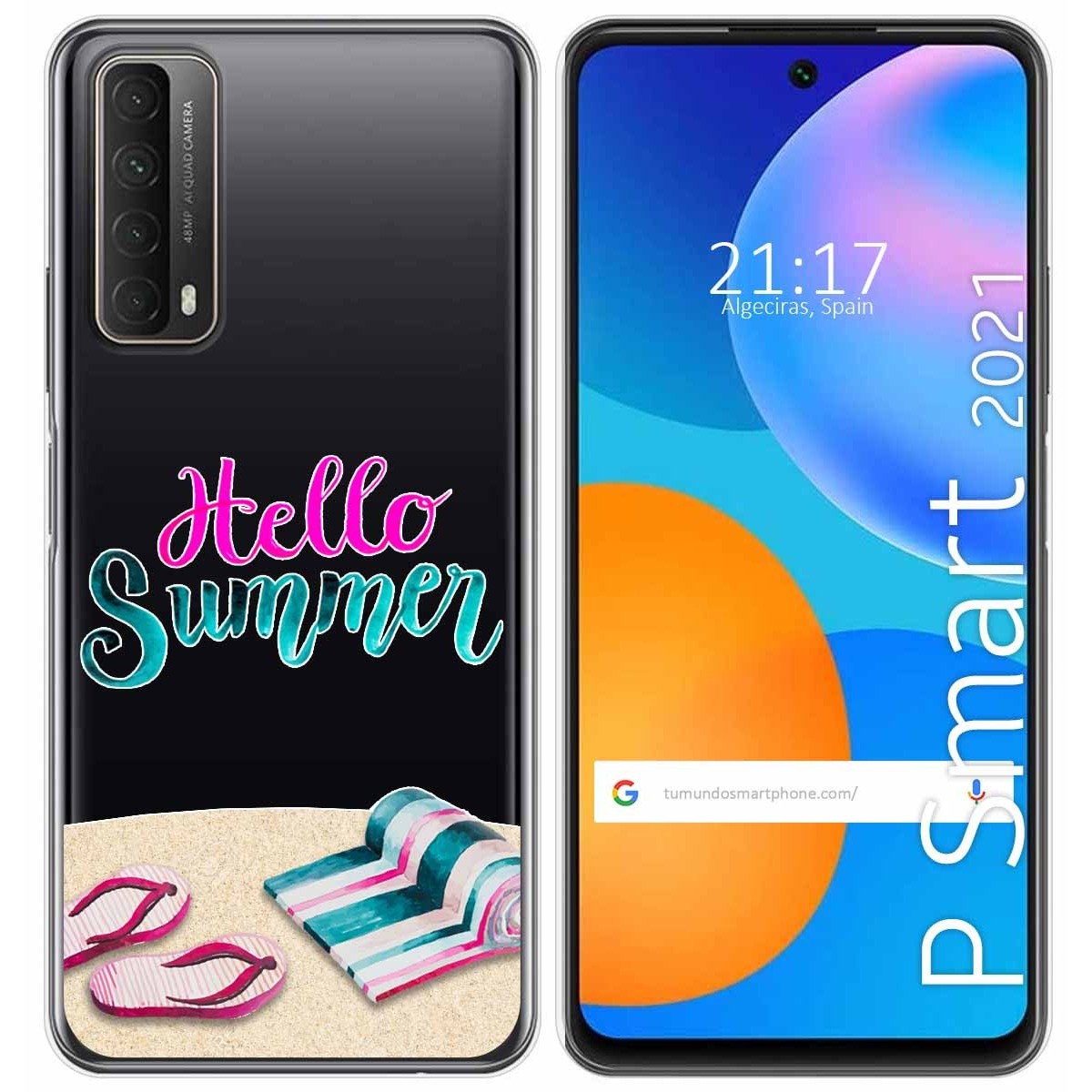 Funda Gel Transparente para Huawei P Smart 2021 diseño Summer Dibujos