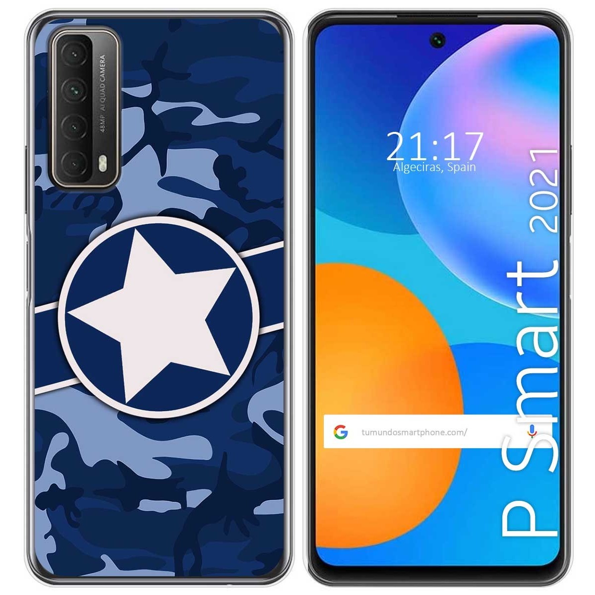 Funda Gel Tpu para Huawei P Smart 2021 diseño Camuflaje 03 Dibujos