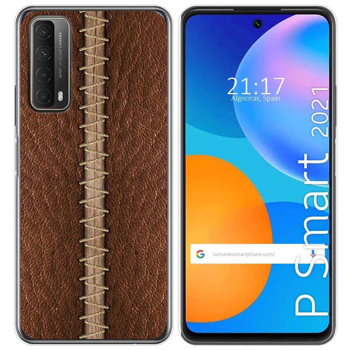 Funda Gel Tpu para Huawei P Smart 2021 diseño Cuero 01 Dibujos