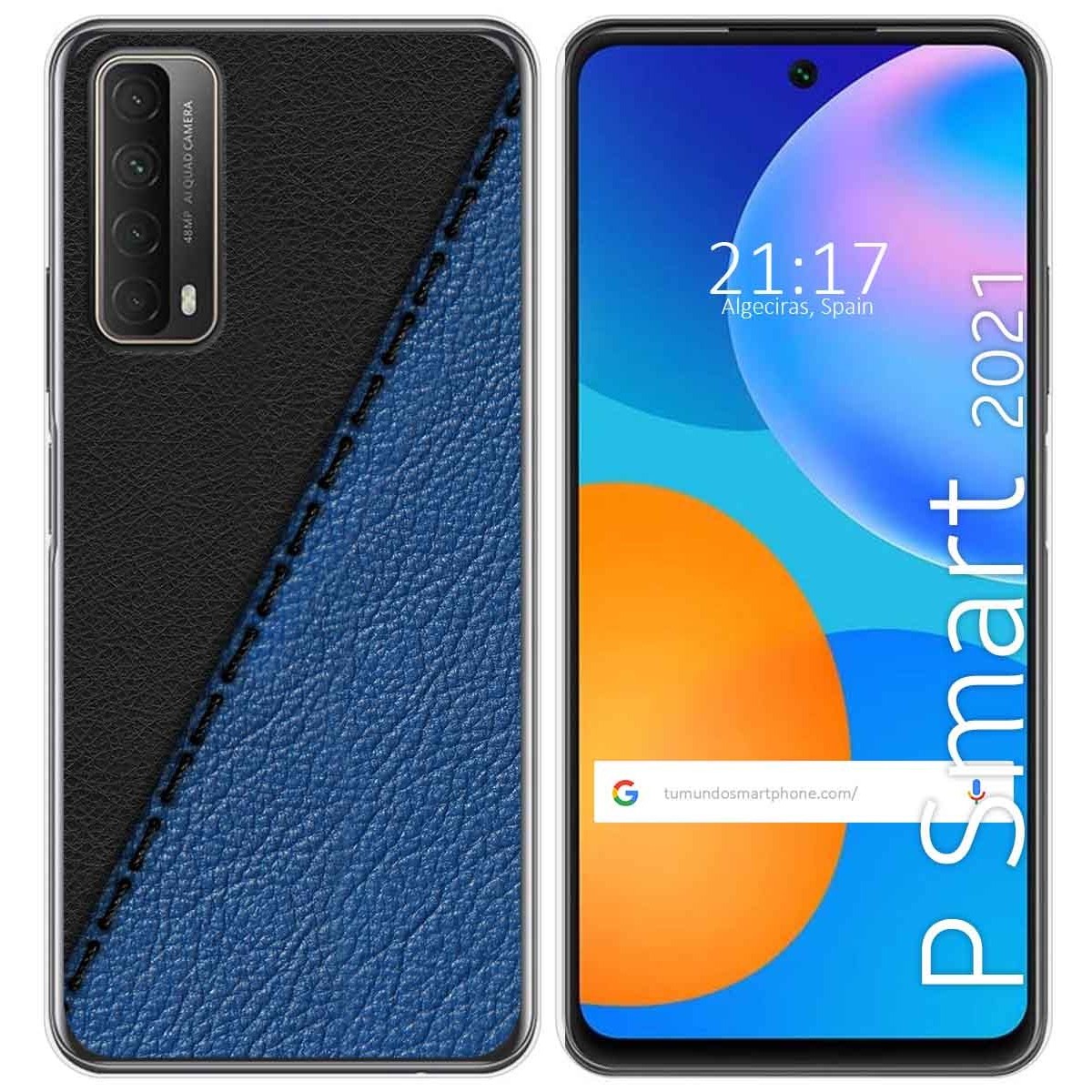 Funda Gel Tpu para Huawei P Smart 2021 diseño Cuero 02 Dibujos