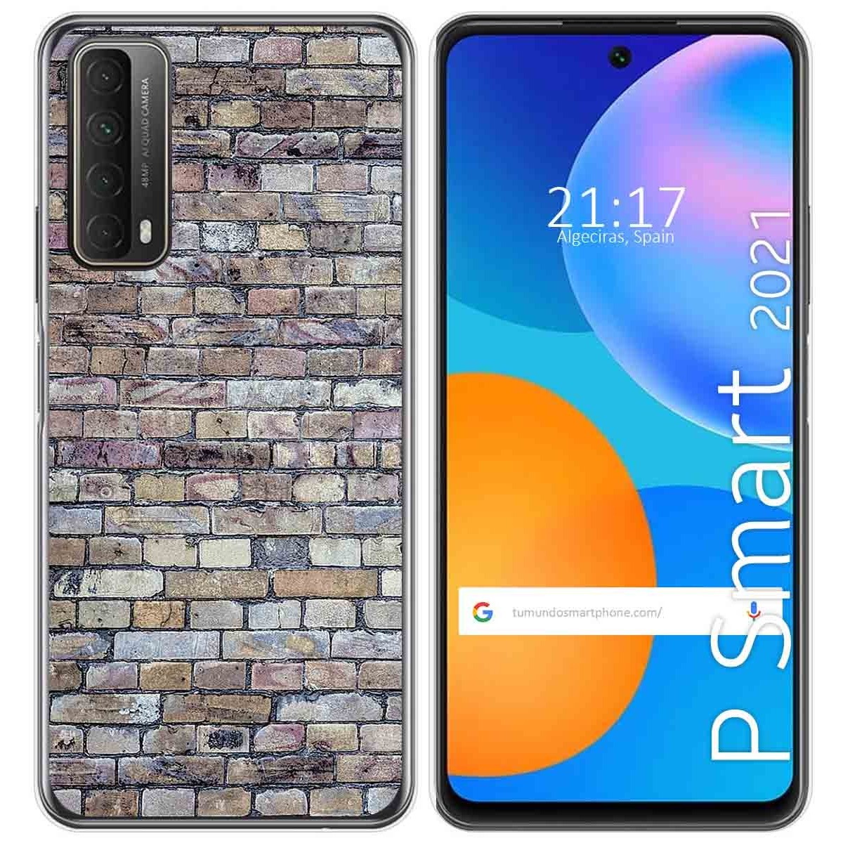 Funda Gel Tpu para Huawei P Smart 2021 diseño Ladrillo 02 Dibujos