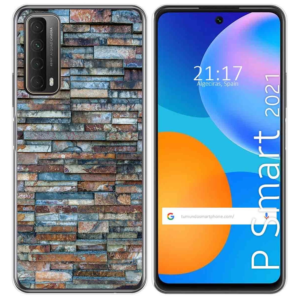 Funda Gel Tpu para Huawei P Smart 2021 diseño Ladrillo 05 Dibujos
