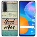 Funda Gel Tpu para Huawei P Smart 2021 diseño Madera 01 Dibujos