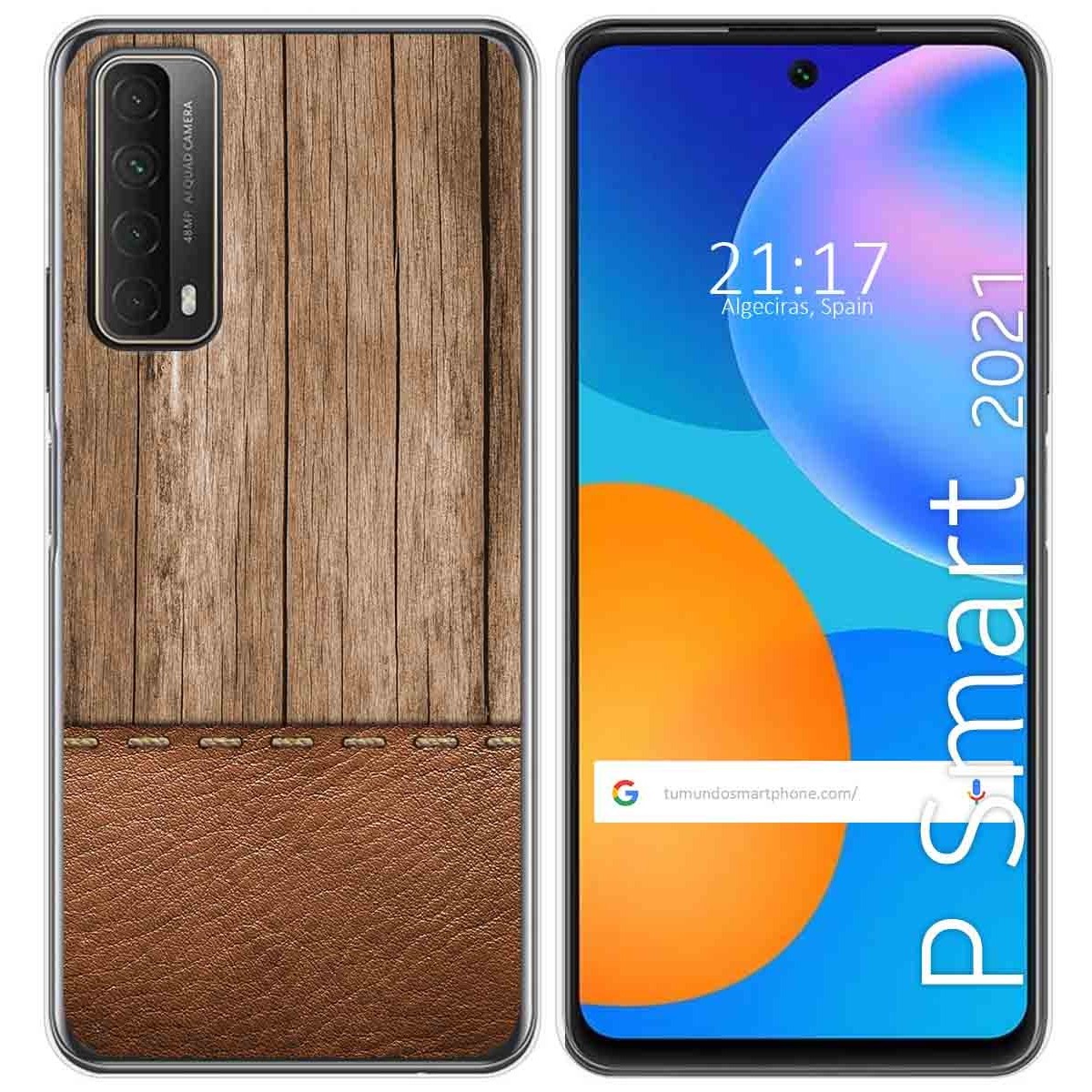 Funda Gel Tpu para Huawei P Smart 2021 diseño Madera 09 Dibujos