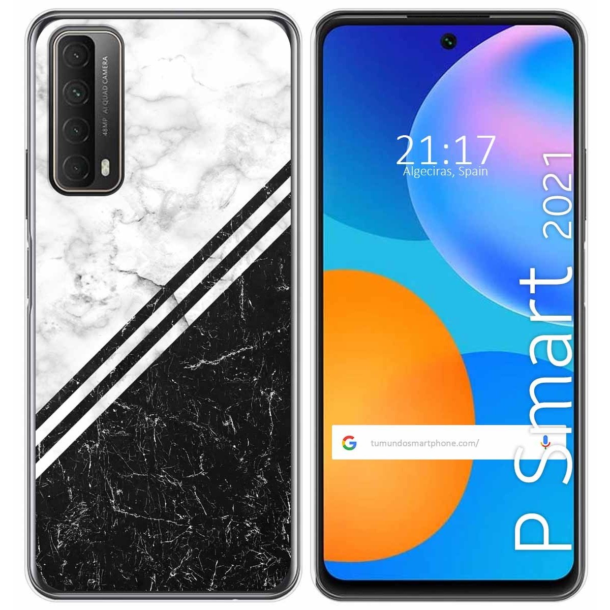Funda Gel Tpu para Huawei P Smart 2021 diseño Mármol 01 Dibujos