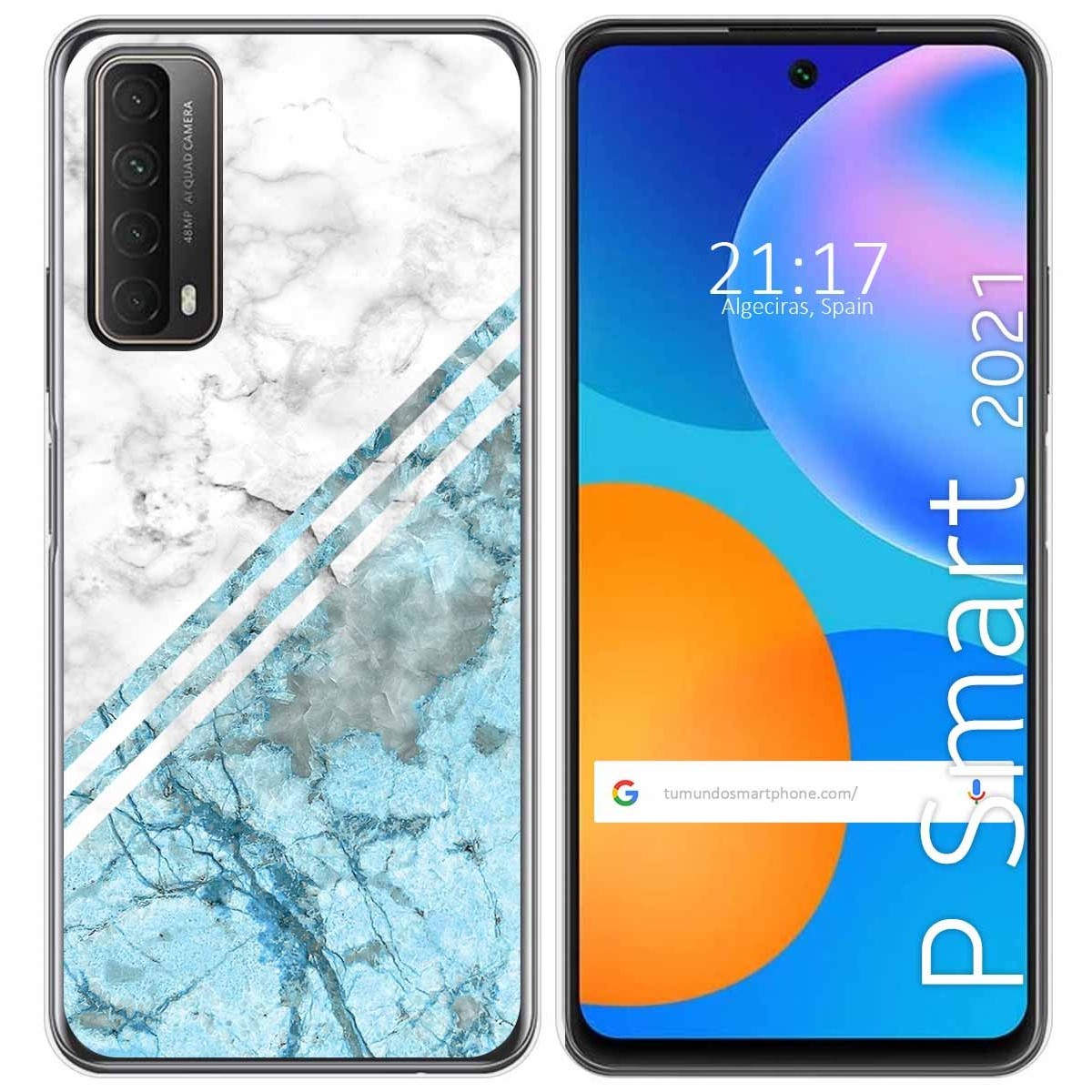 Funda Gel Tpu para Huawei P Smart 2021 diseño Mármol 02 Dibujos