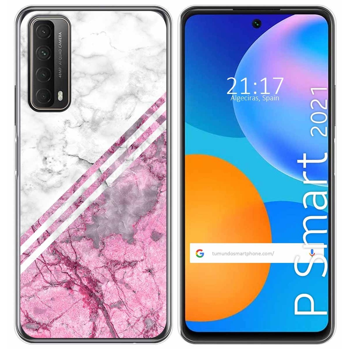 Funda Gel Tpu para Huawei P Smart 2021 diseño Mármol 03 Dibujos