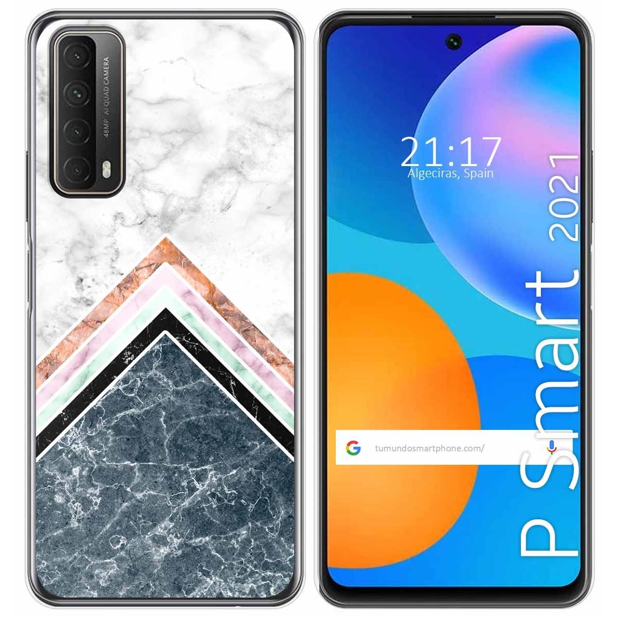 Funda Gel Tpu para Huawei P Smart 2021 diseño Mármol 05 Dibujos