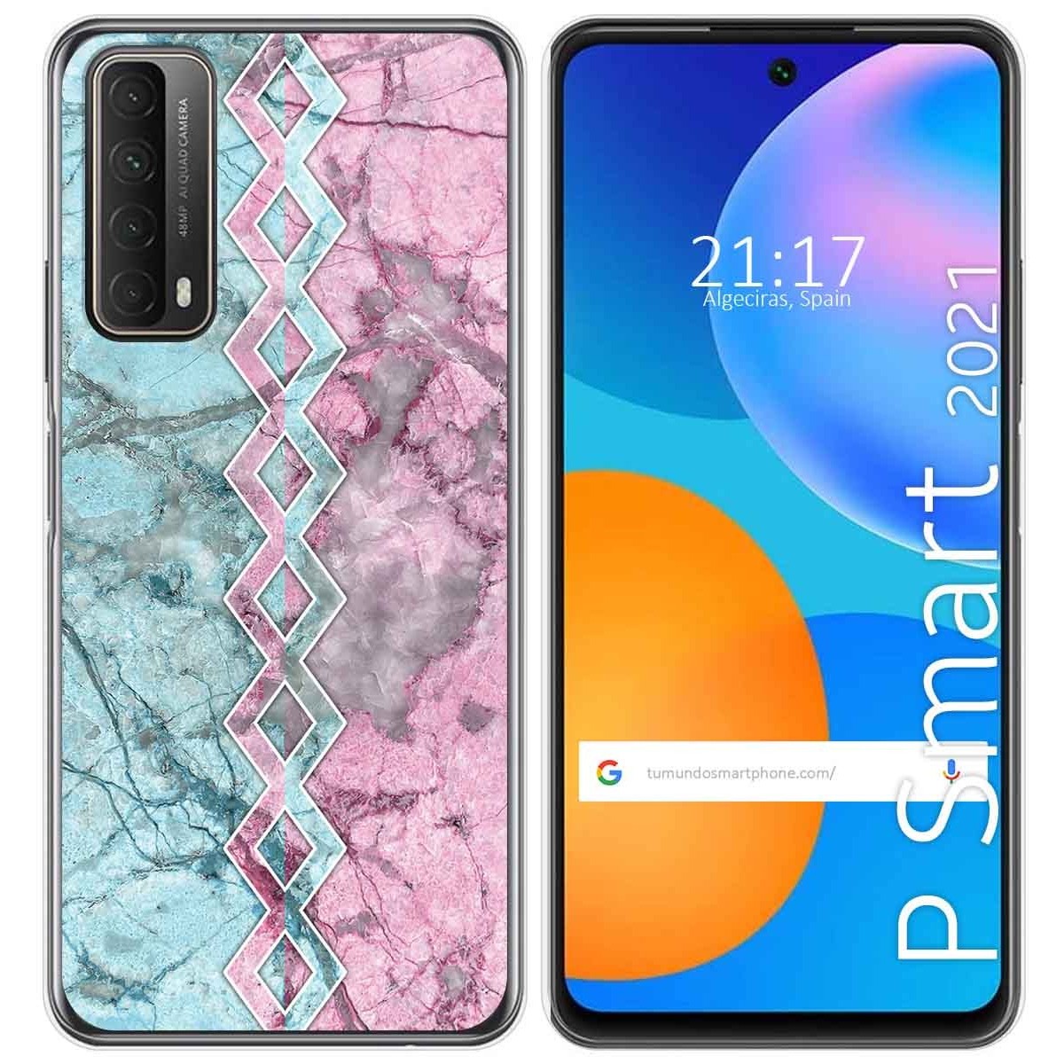 Funda Gel Tpu para Huawei P Smart 2021 diseño Mármol 08 Dibujos