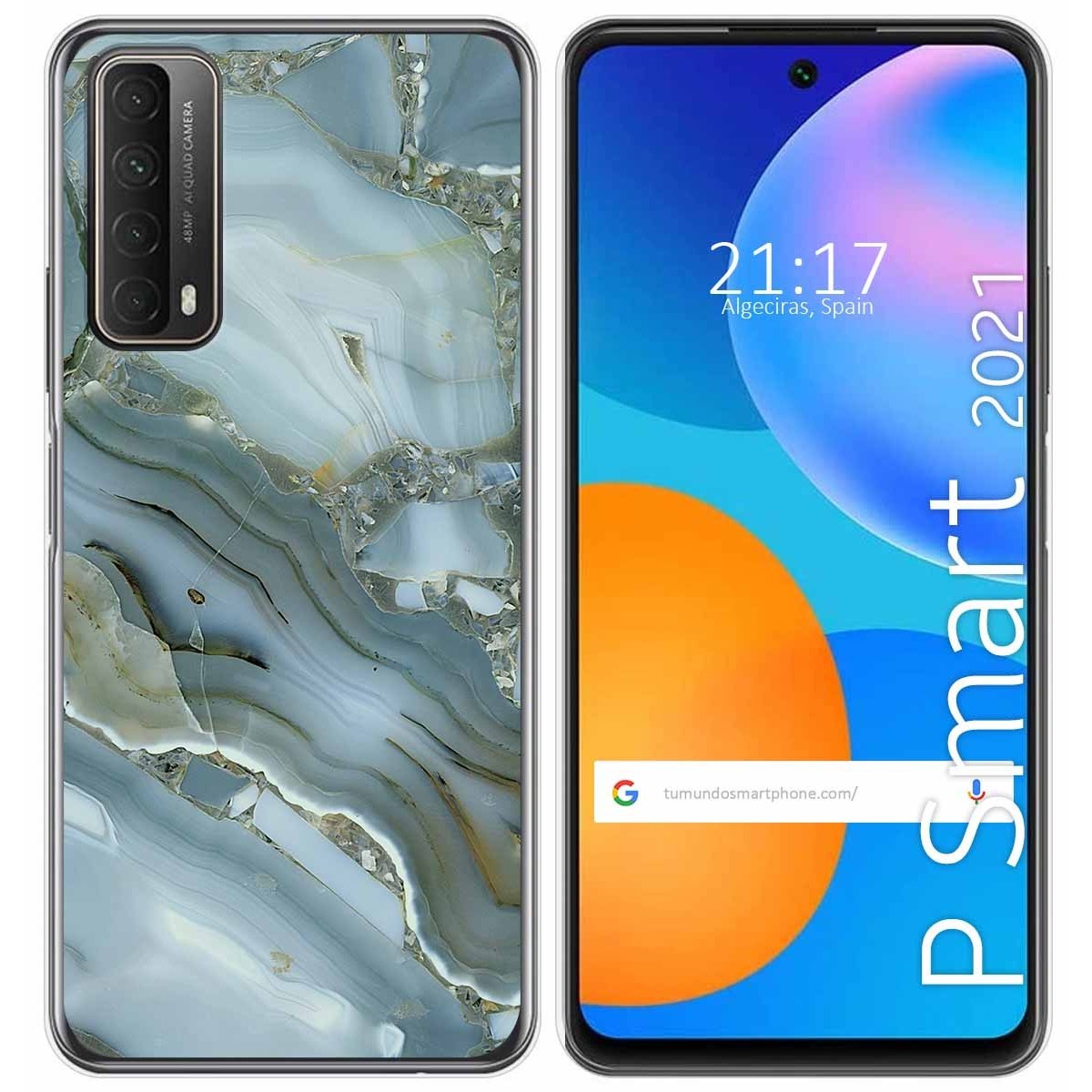 Funda Gel Tpu para Huawei P Smart 2021 diseño Mármol 09 Dibujos