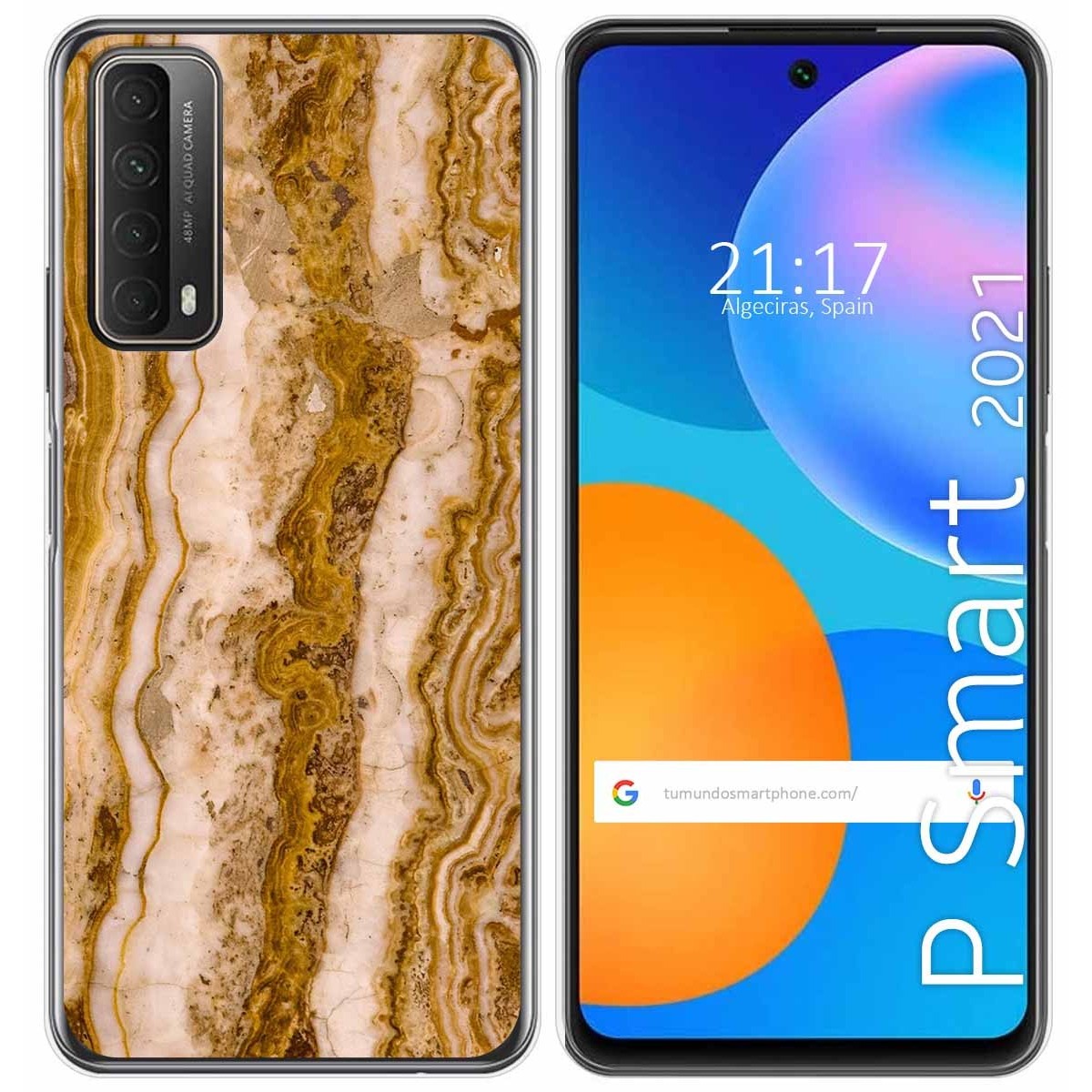 Funda Gel Tpu para Huawei P Smart 2021 diseño Mármol 10 Dibujos
