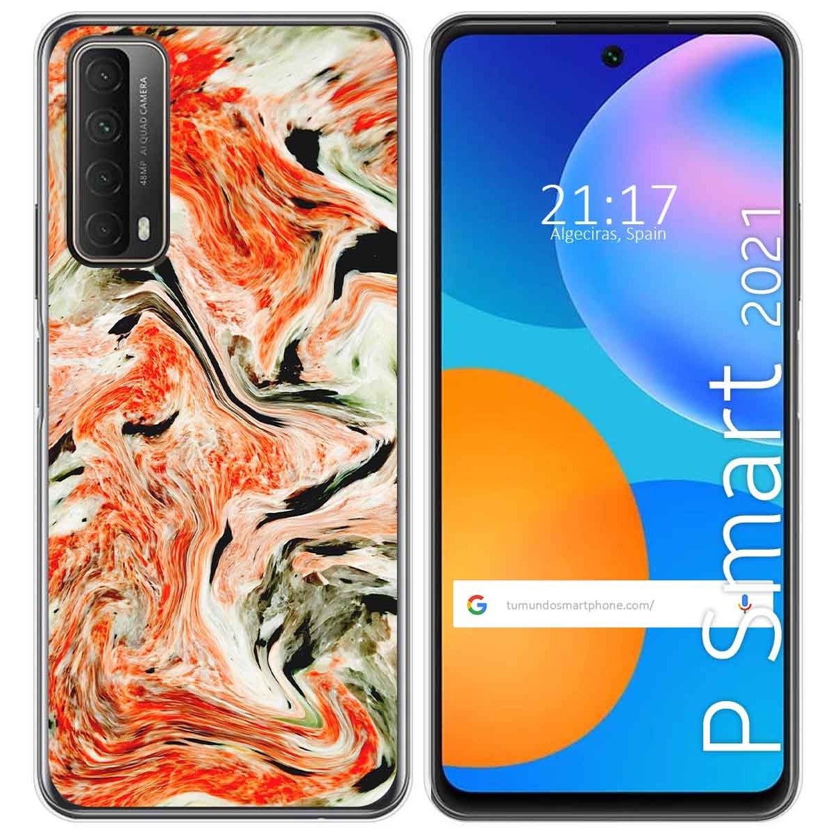 Funda Gel Tpu para Huawei P Smart 2021 diseño Mármol 12 Dibujos