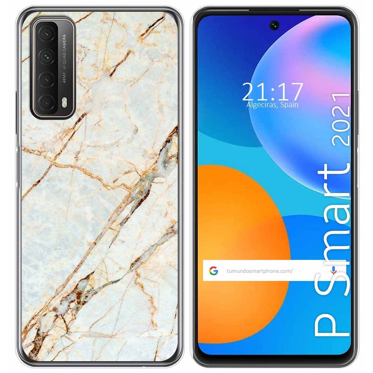 Funda Gel Tpu para Huawei P Smart 2021 diseño Mármol 13 Dibujos