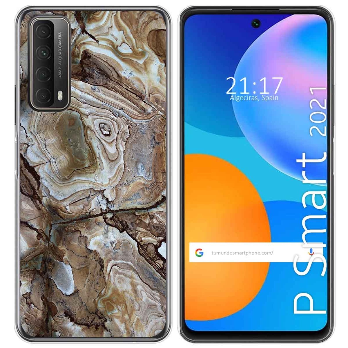 Funda Gel Tpu para Huawei P Smart 2021 diseño Mármol 14 Dibujos