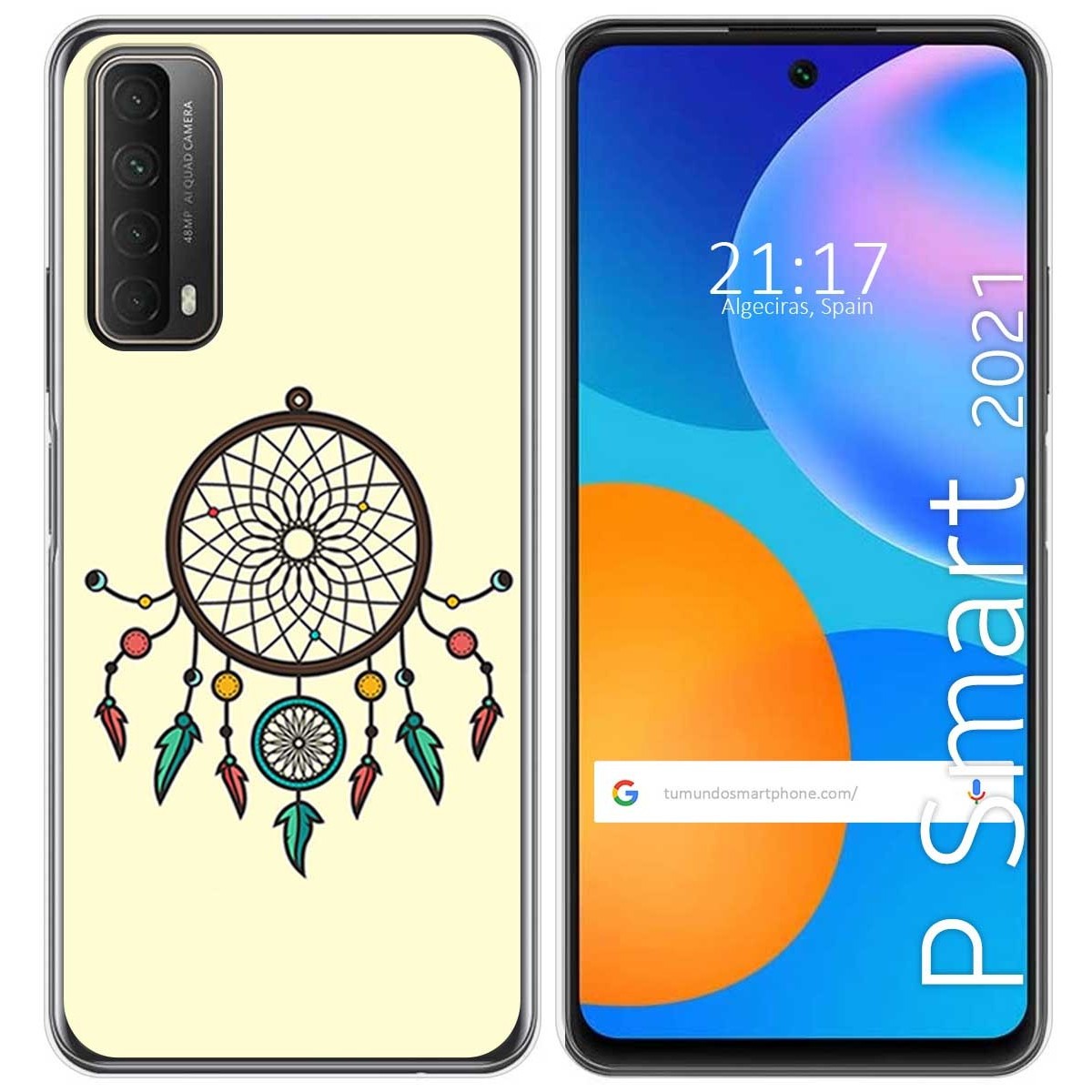Funda Gel Tpu para Huawei P Smart 2021 diseño Atrapasueños Dibujos
