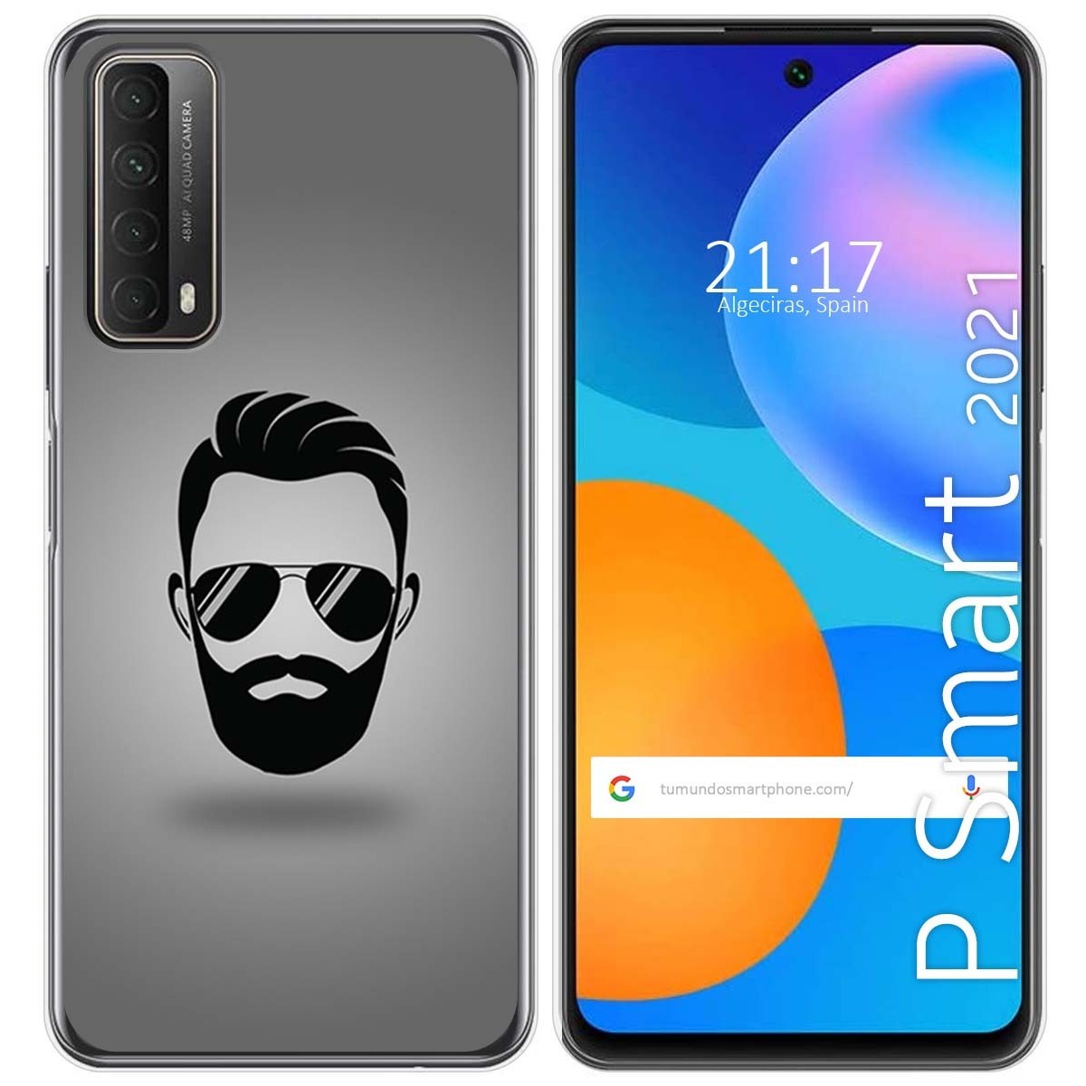 Funda Gel Tpu para Huawei P Smart 2021 diseño Barba Dibujos