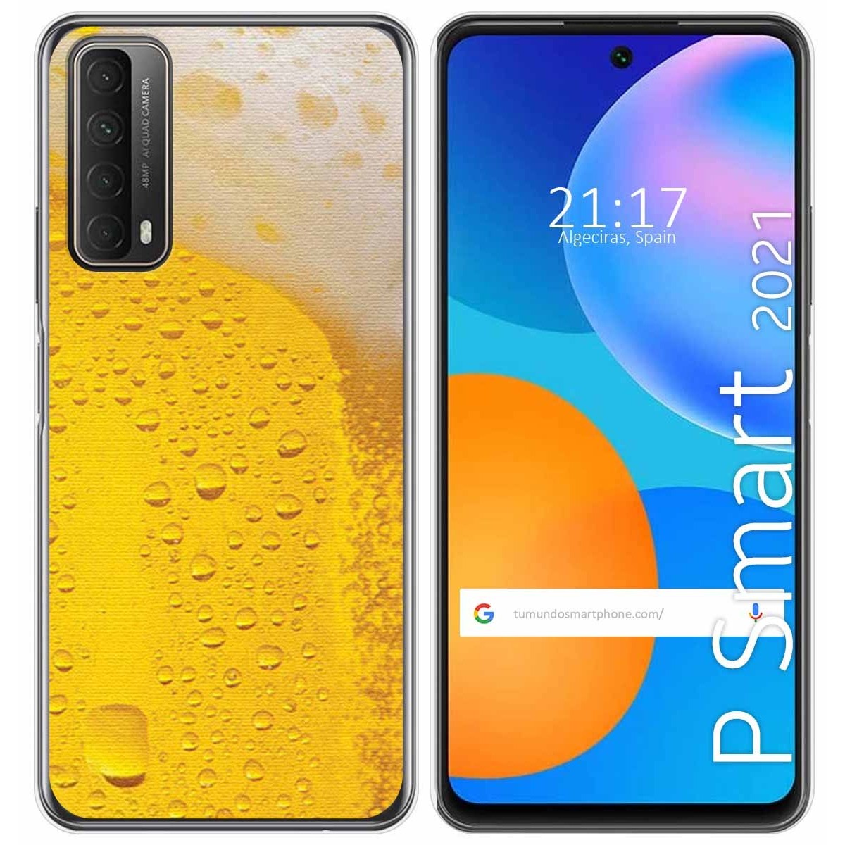 Funda Gel Tpu para Huawei P Smart 2021 diseño Cerveza Dibujos