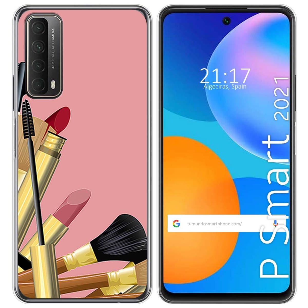 Funda Gel Tpu para Huawei P Smart 2021 diseño Brochas Dibujos