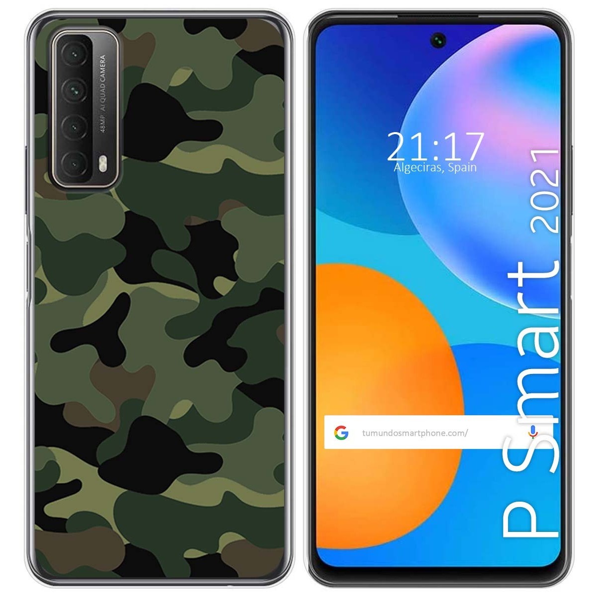 Funda Gel Tpu para Huawei P Smart 2021 diseño Camuflaje Dibujos