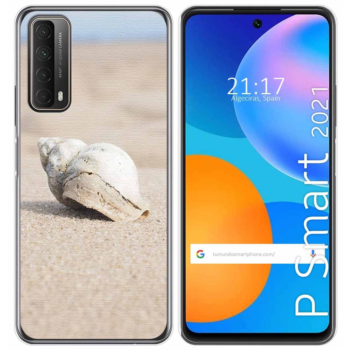 Funda Gel Tpu para Huawei P Smart 2021 diseño Concha Dibujos