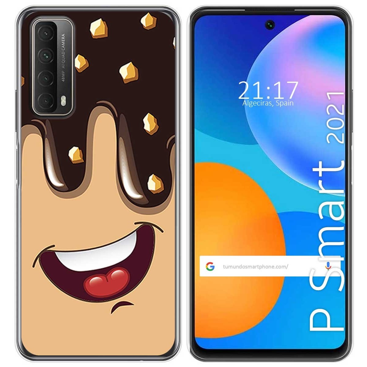 Funda Gel Tpu para Huawei P Smart 2021 diseño Helado Chocolate Dibujos