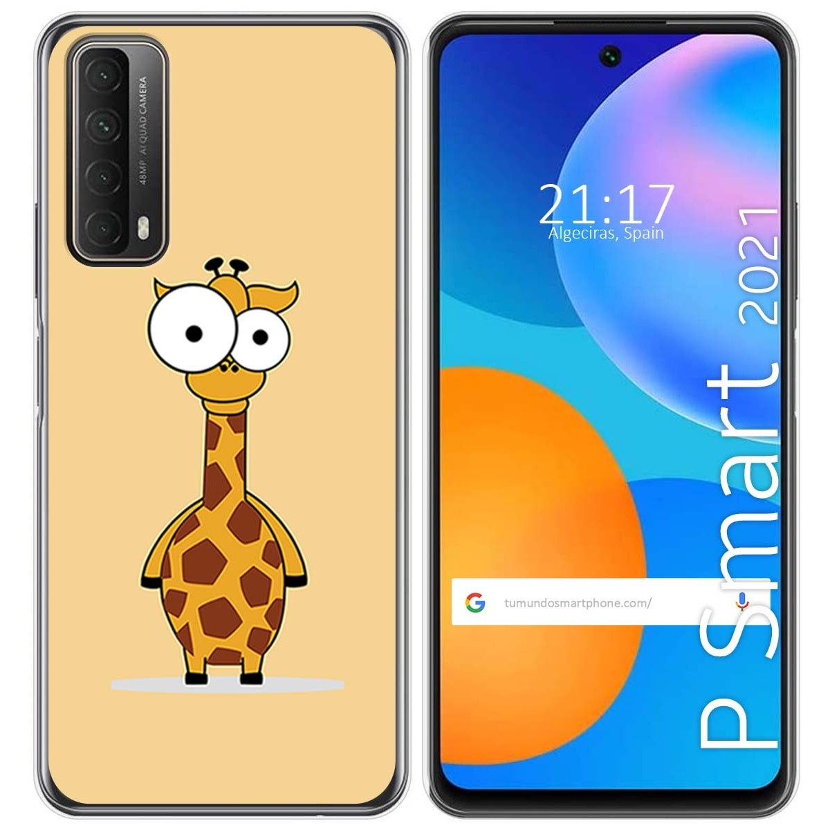Funda Gel Tpu para Huawei P Smart 2021 diseño Jirafa Dibujos