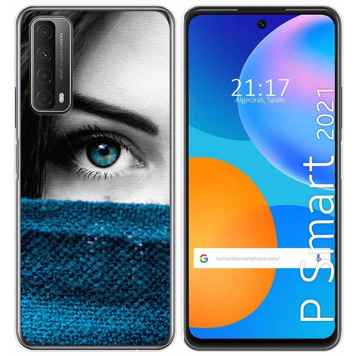 Funda Gel Tpu para Huawei P Smart 2021 diseño Ojo Dibujos