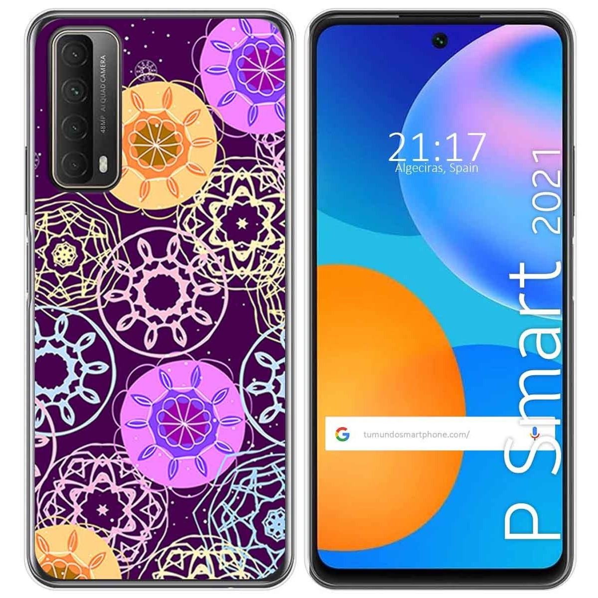 Funda Gel Tpu para Huawei P Smart 2021 diseño Radial Dibujos