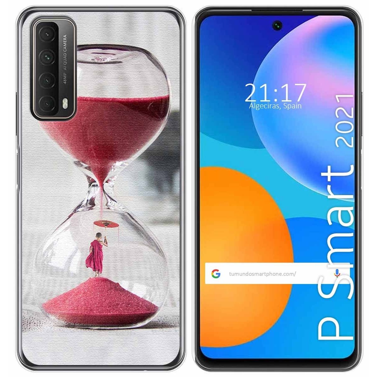 Funda Gel Tpu para Huawei P Smart 2021 diseño Reloj Dibujos