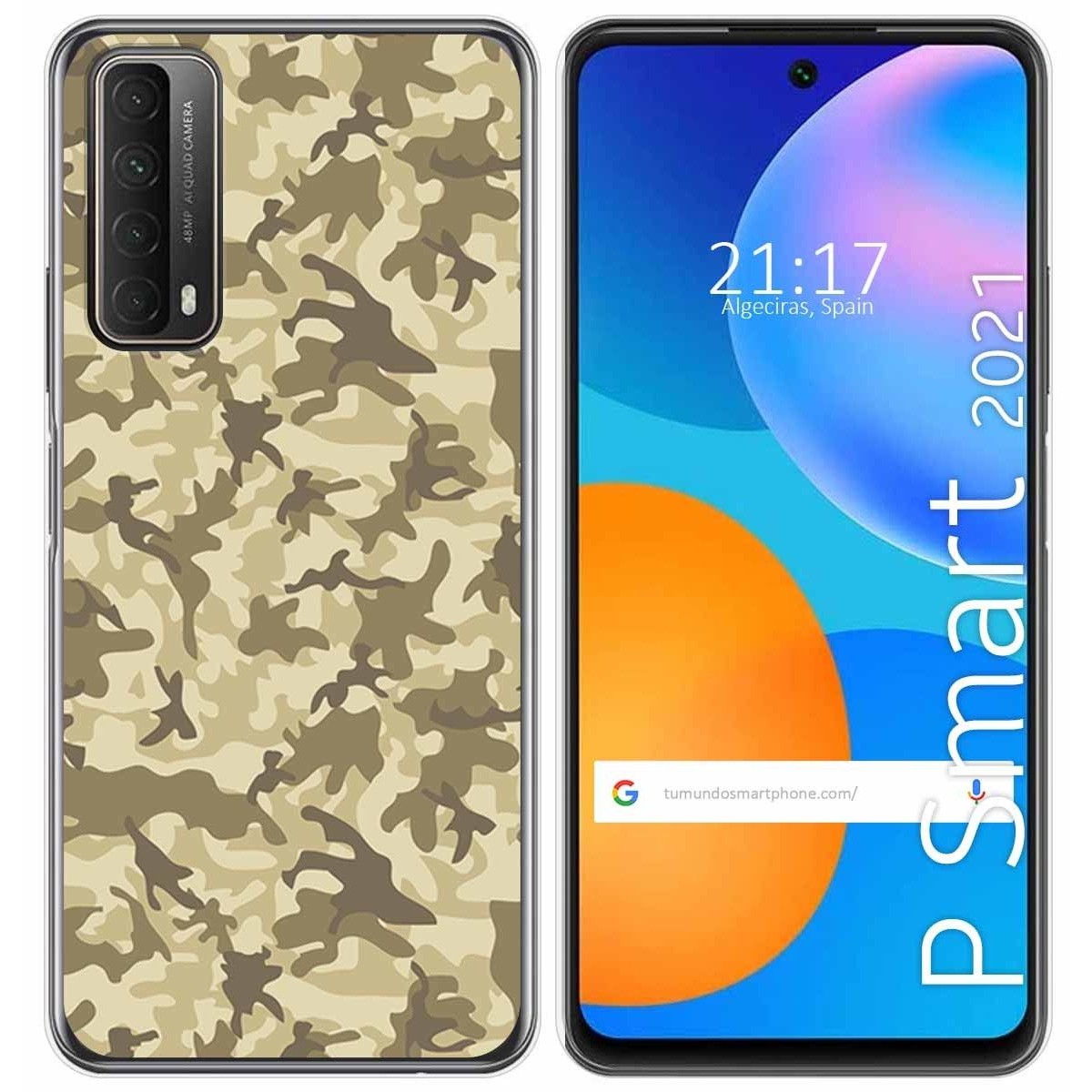 Funda Gel Tpu para Huawei P Smart 2021 diseño Sand Camuflaje Dibujos