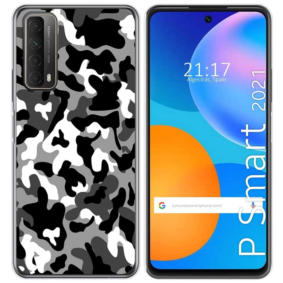 Funda Gel Tpu para Huawei P Smart 2021 diseño Snow Camuflaje Dibujos