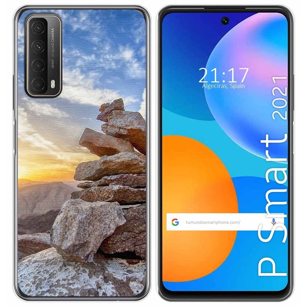 Funda Gel Tpu para Huawei P Smart 2021 diseño Sunset Dibujos