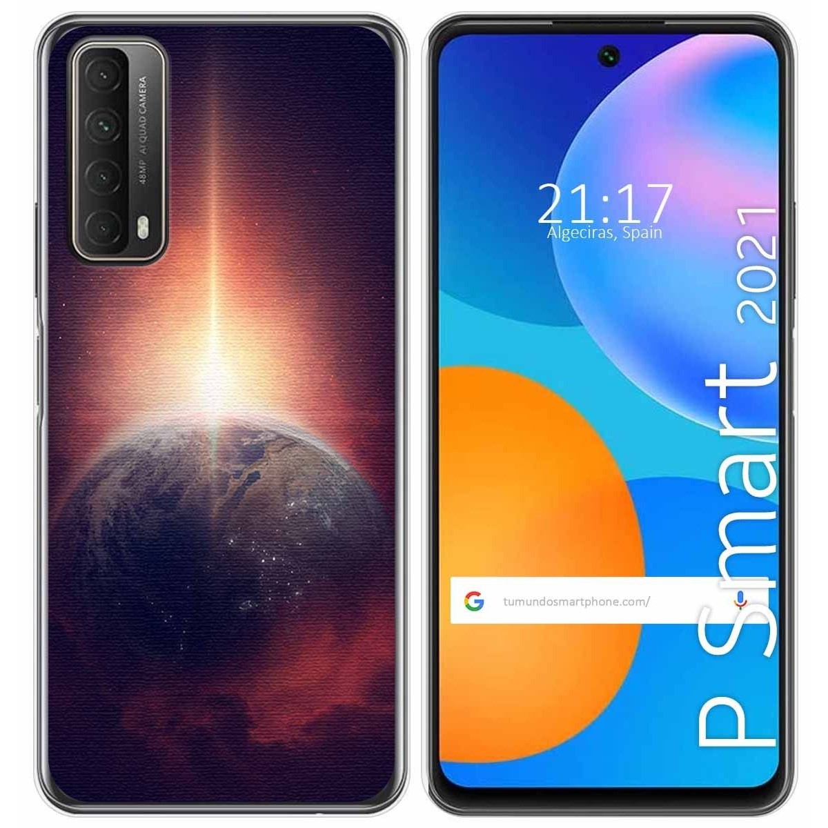 Funda Gel Tpu para Huawei P Smart 2021 diseño Tierra Dibujos