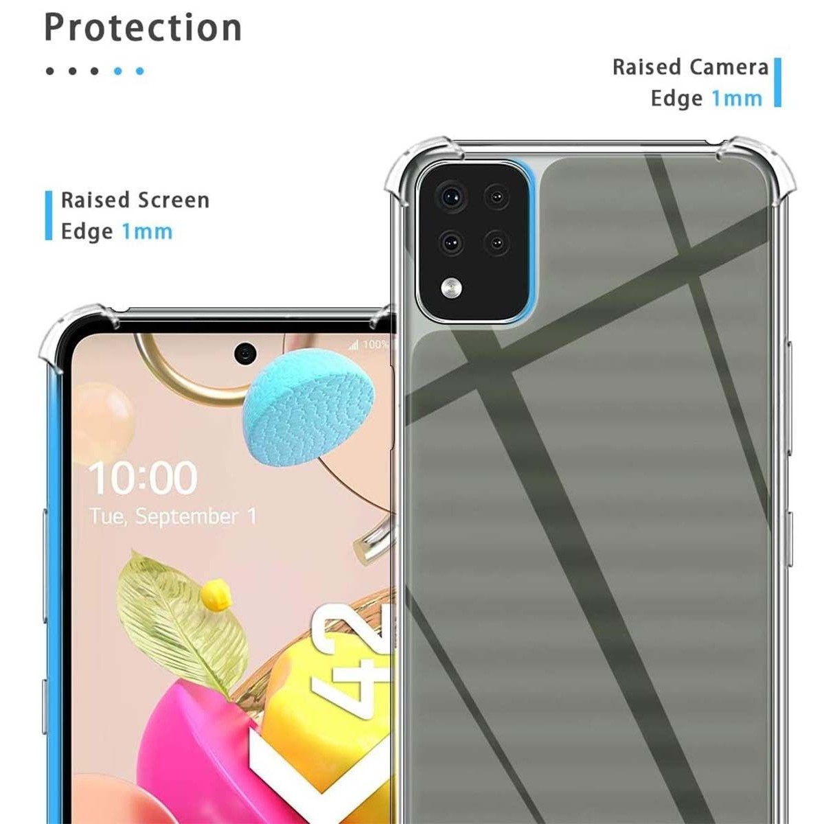 Funda Gel Tpu Anti-Shock Transparente para Lg K42