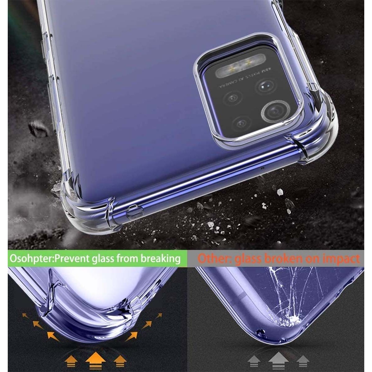 Funda Gel Tpu Anti-Shock Transparente para Lg K52