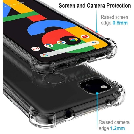 Funda Gel Tpu Anti-Shock Transparente para Google Pixel 4a