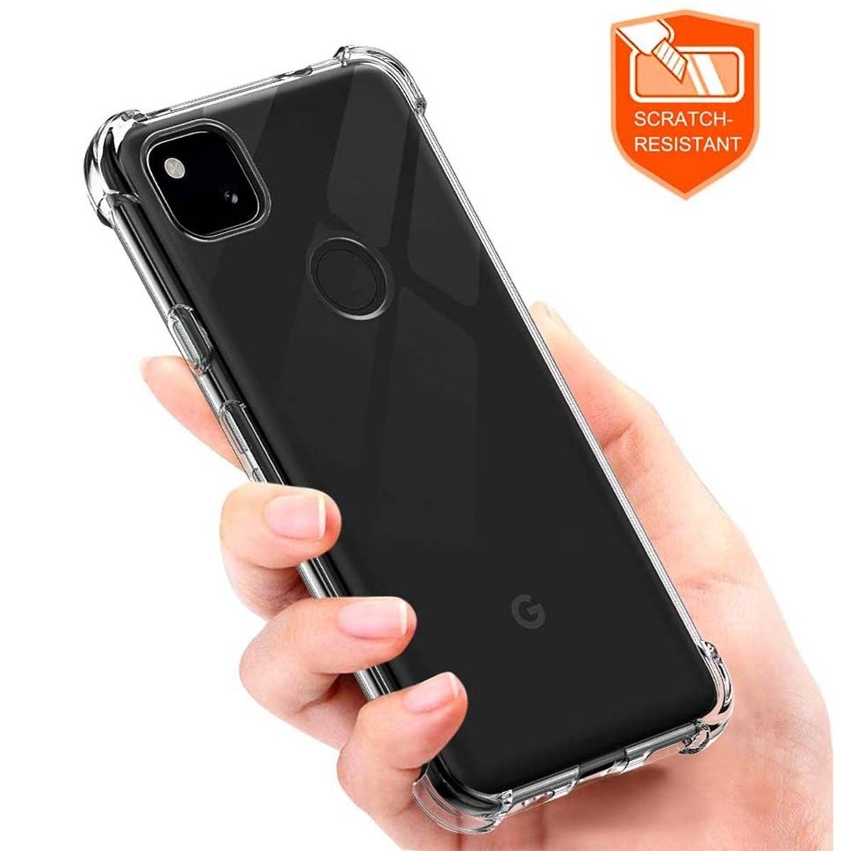 Funda Gel Tpu Anti-Shock Transparente para Google Pixel 4a
