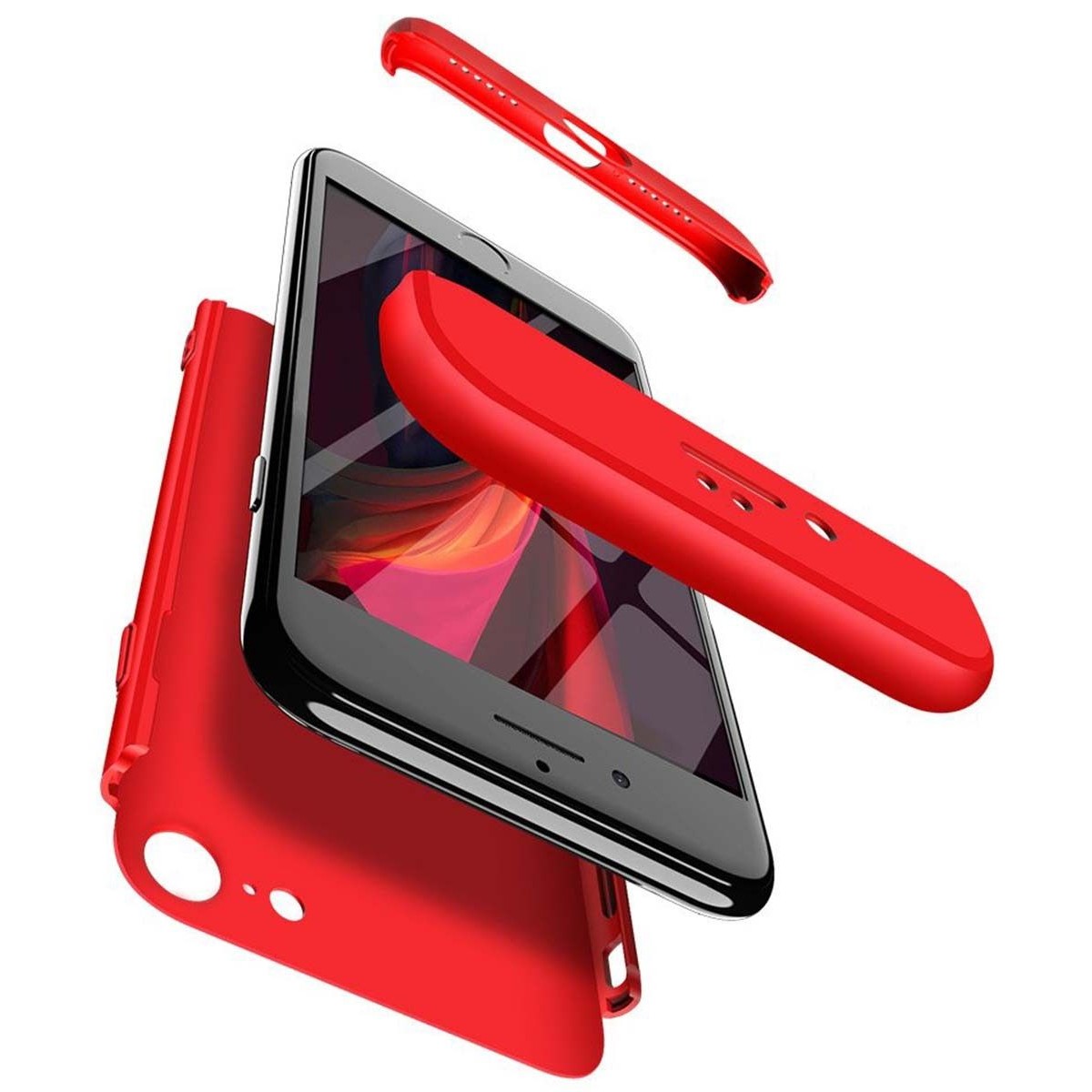 Funda Carcasa GKK 360 para Iphone SE 2020 color Roja