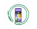 Funda Colgante Transparente para LG K52 con Cordon Verde Agua